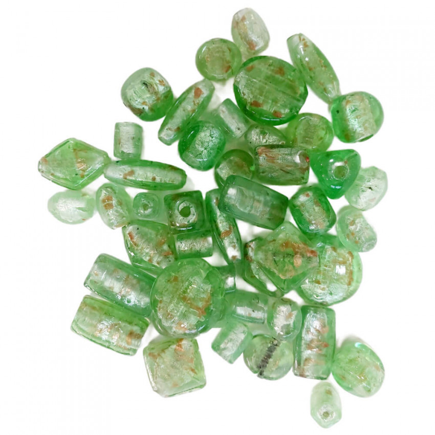 Stafil Korálky sklenené mix 0,5kg verde chiaro zelené