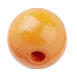 Kreatívne drevené korálky 12mm 10ks oranžová
