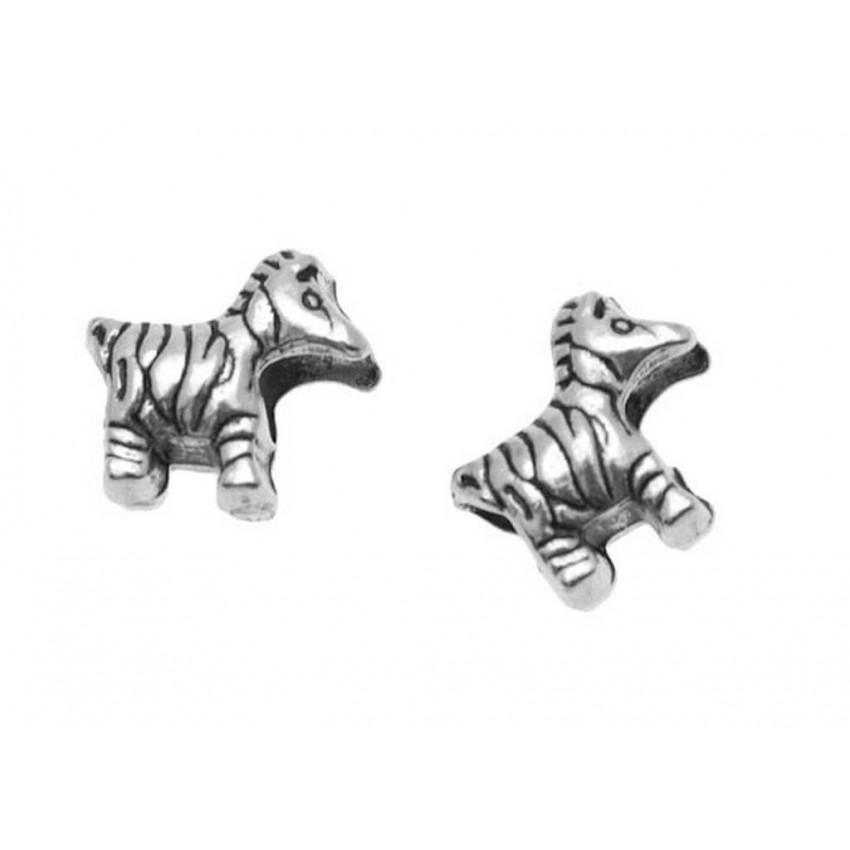 Kovová korálka Zebra 5ks Kovová korálka Zebra 5ks