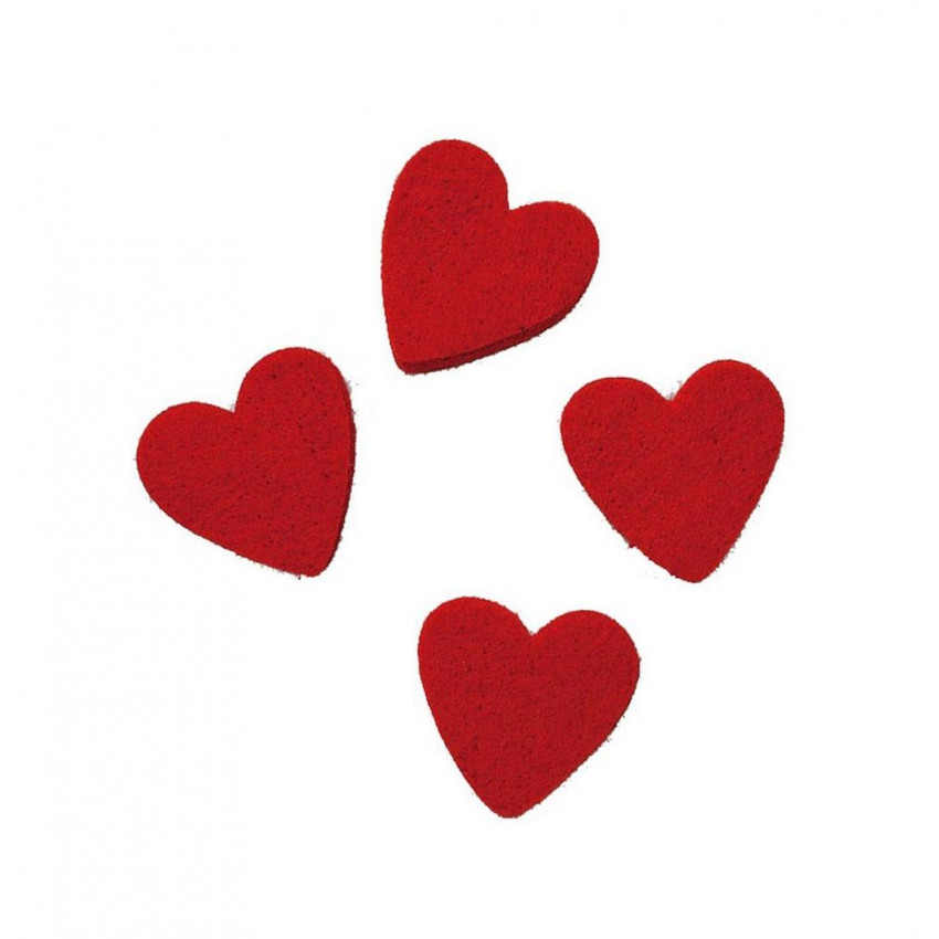 Filcové srdiečka Stafil 3cm, 36ks