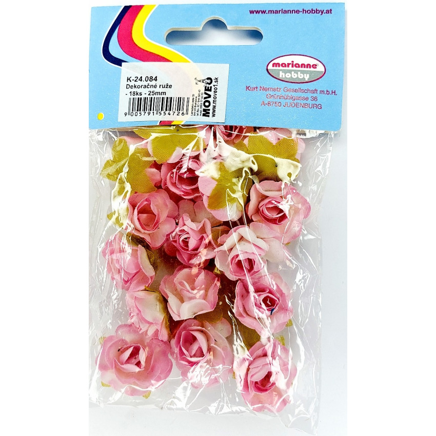 Stafil Dekoračné ruže 25 mm 18 ks