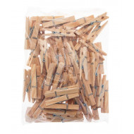 Drevené štipce 4,5cm prírodné ca 72ks