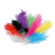 Dekoračné pierka farebné mix cca 14 cm 15ks