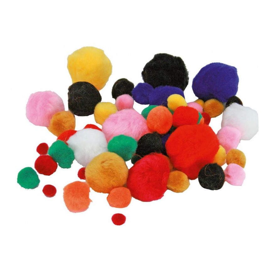 Pom-pom mix farieb 100ks