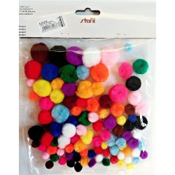Pom-pom mix farieb 100ks