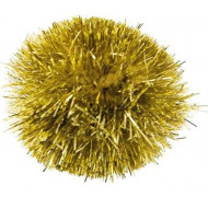 Pom-pom-jednofarbný metalický 50 mm, kreatív