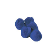 Pom-pom-jednofarbný modrý 25 mm