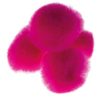 Pom-pom-jednofarbný ružový 25 mm