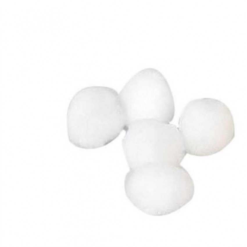 Pom-pom-jednofarbný biely 25 mm