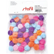 Pom-pom-mix bledé farby Stafil 10mm