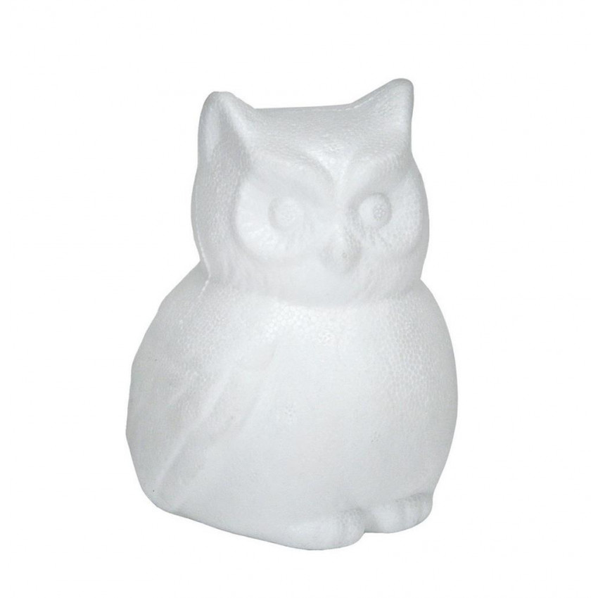 Polystyrénová sova na dekorovanie 14 cm