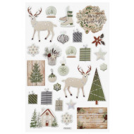 Samolepky 3D vianočné 567 26,5 x 14cm