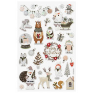Samolepky 3D vianočné 568 26,5 x 14cm