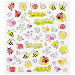 Samolepky Včielka, lienka, motýľ-342 Design 20,5 x 10.5 cm
