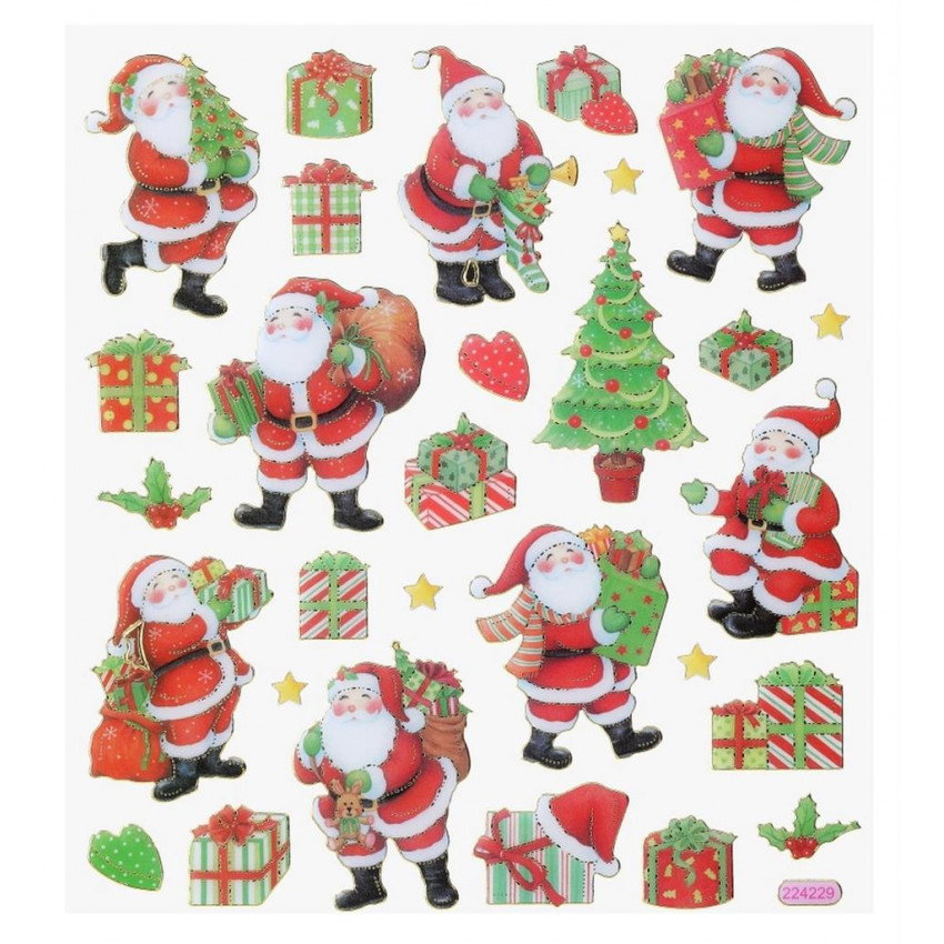 Samolepky Santa stromček-397 Design 22 x 15.5 cm