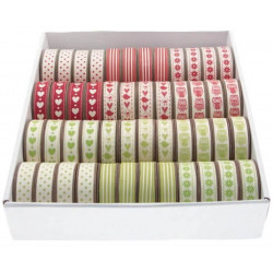 Vianočná stuha látková 15mm 5m