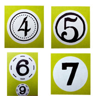 Drevená pečiatka číslo 4, 5, 6, 7