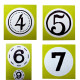 Drevená pečiatka číslo 4, 5, 6, 7
