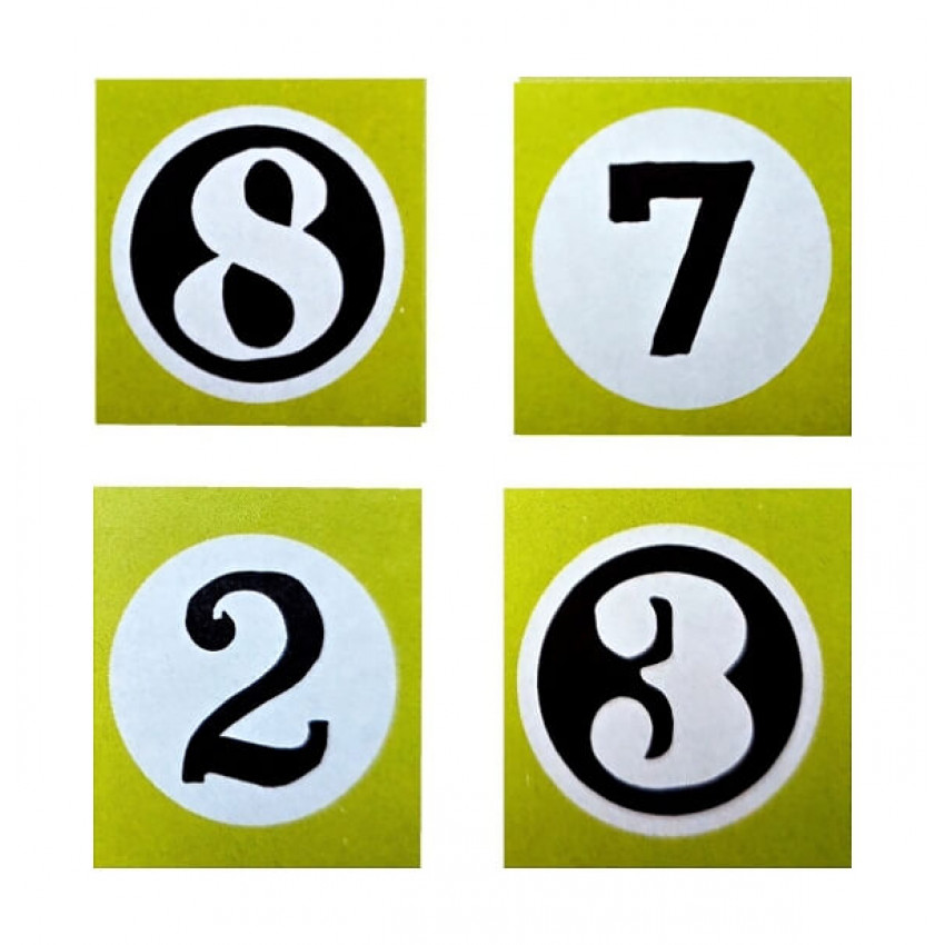 Drevená pečiatka číslo 2.3, 7, 8