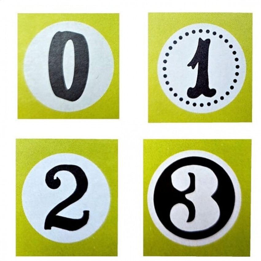 Stafil Drevená pečiatka číslo 0.1.2.3 