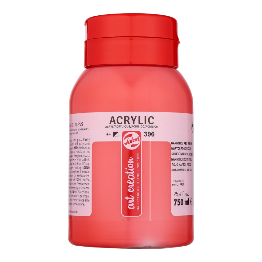 Akrylová farba 750 ml Talens Art Creation  Naphthol Red Medium červená 396