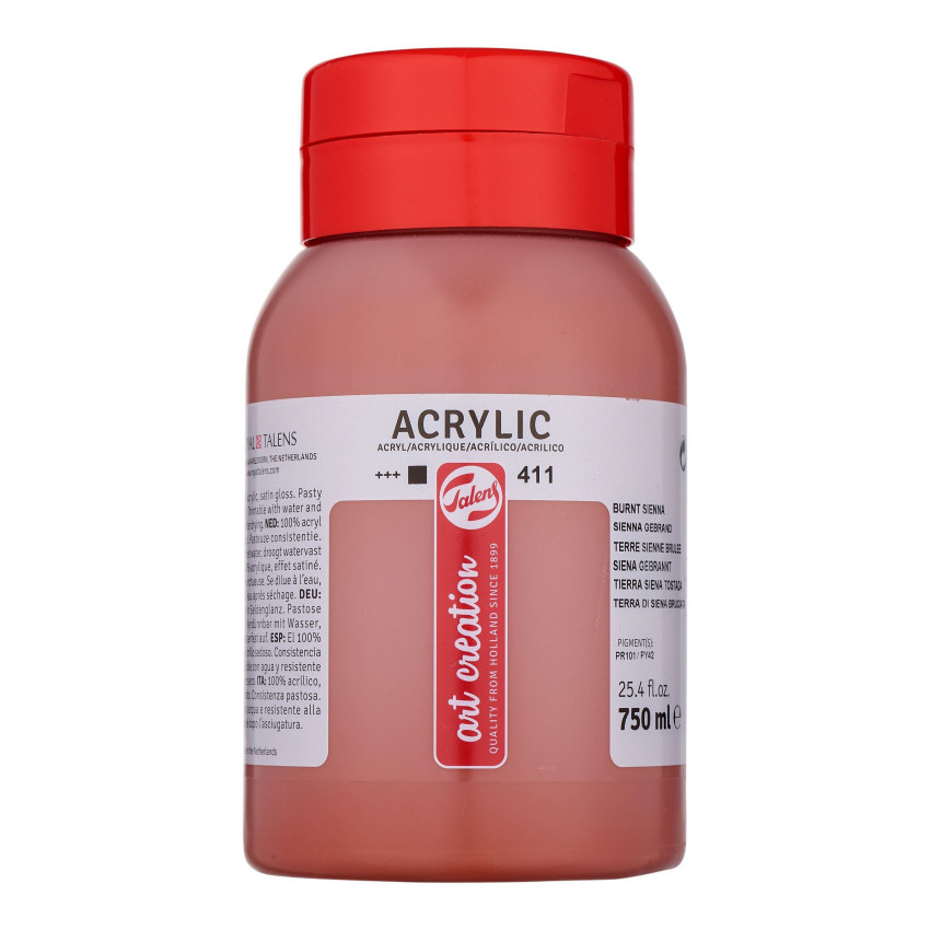 Talens Art Creation acrylová farba 750 ml, Burnt Sienna hnedá 411