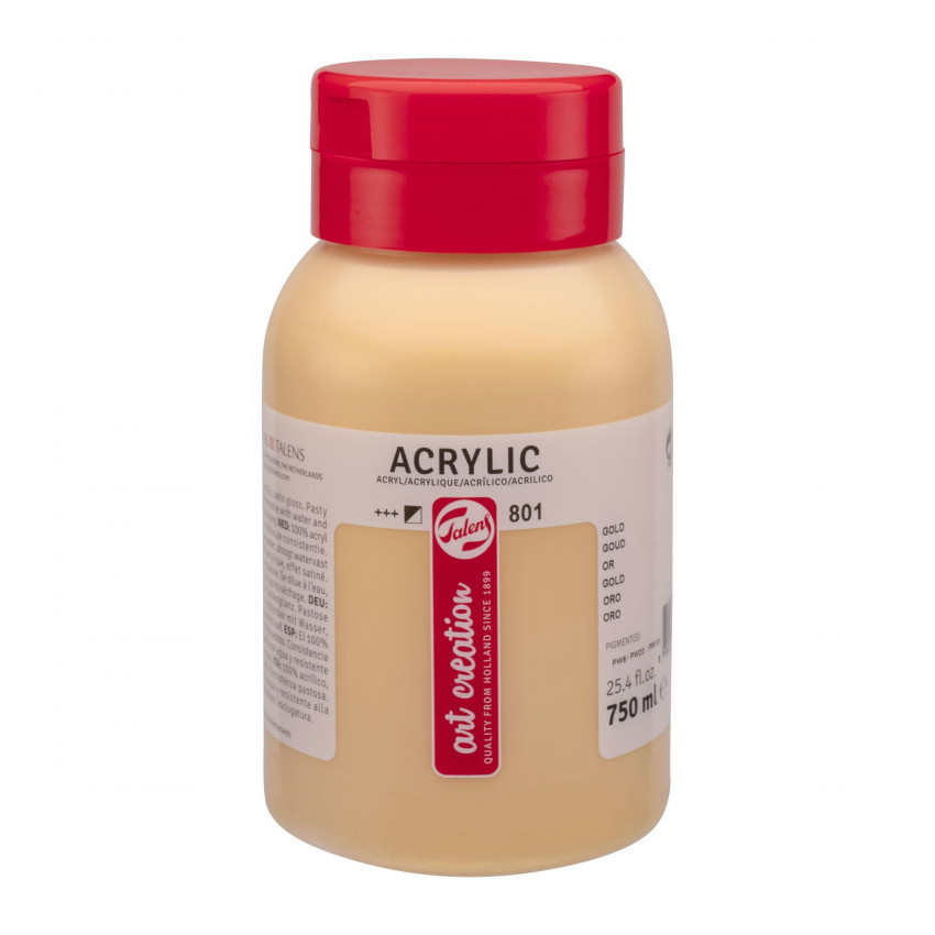 Talens Art Creation acrylová farba 750 ml, Gold  zlatá 801