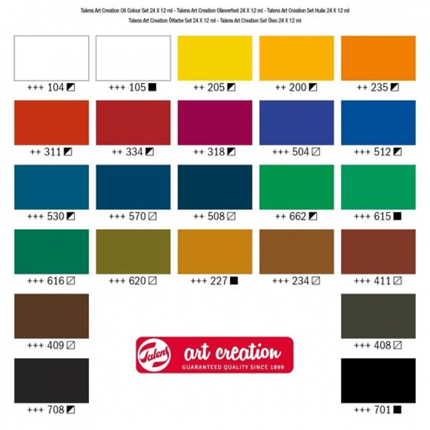 Talens Art Creation olejové farby, 24x12ml