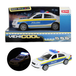 Auto polícia na baterky svetlo a zvuk, na zotrvačník 