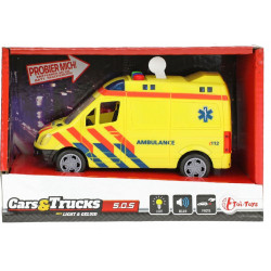 Sanitka žltá model auta so svetlom a zvukom