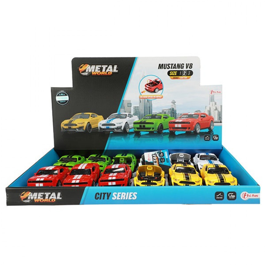 Kovový model Mustang V8- 1:36 pull back