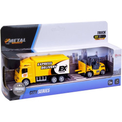 Truck Metal s autom, vysokozdvižným vozíkom 2 rôzne varianty