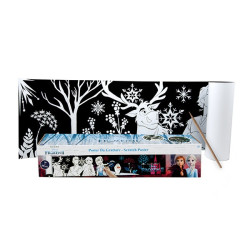 Plagát s vyškrabávacími obrázkami Frozen