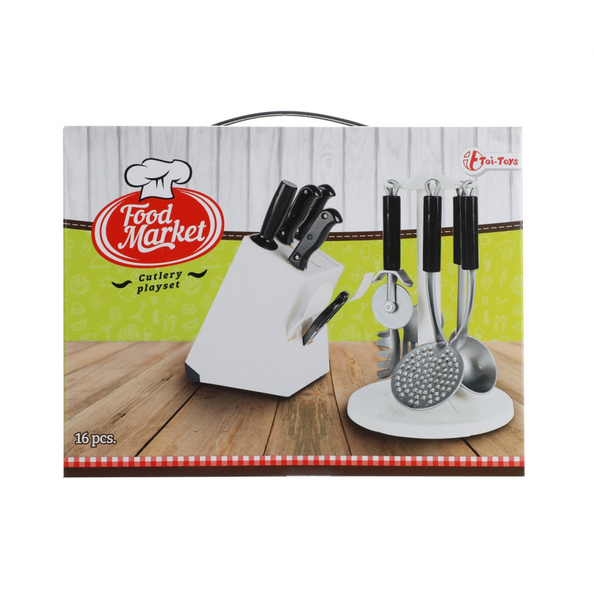 FOOD MARKET Súprava kuchynského náčinia a nožov 16 ks