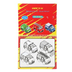 Vodová omaľovánka premaľovateľná Autá