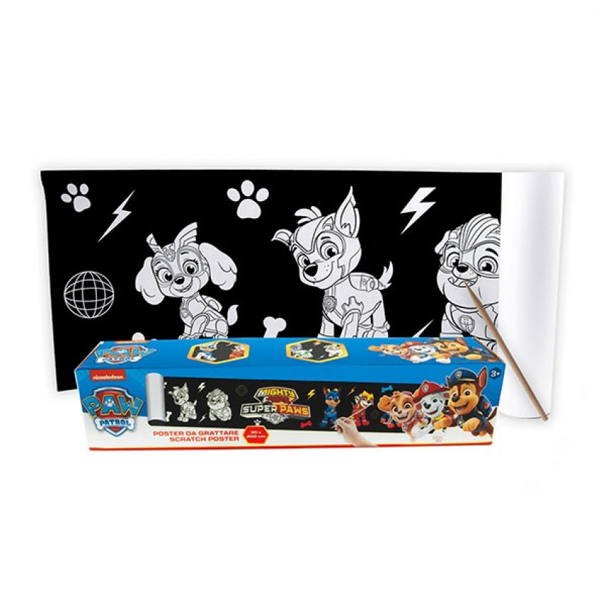 Toi Toys PAW PATROL Plagát zo škrabacej fólie 200x30cm +rysovač
