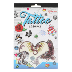 TATTOO Blok s aplikáciou. 280 tetovacích nálepiek 2ks