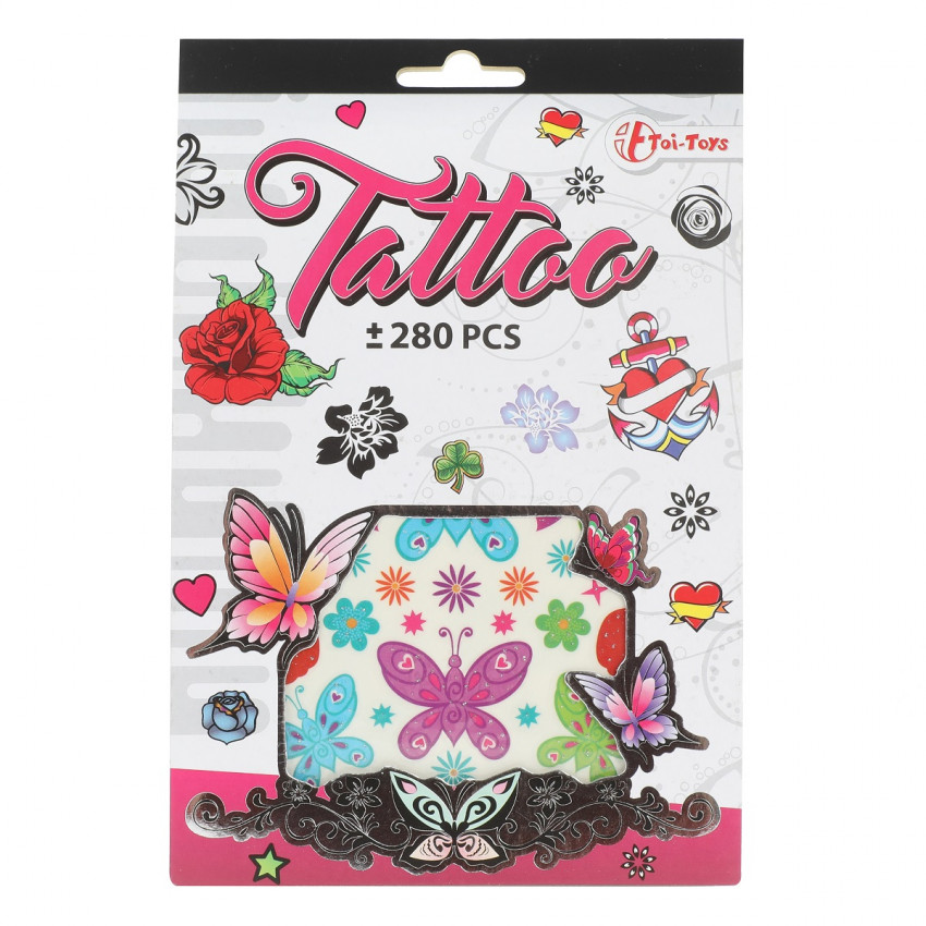 TATTOO Blok s aplikáciou. 280 tetovacích nálepiek 2ks
