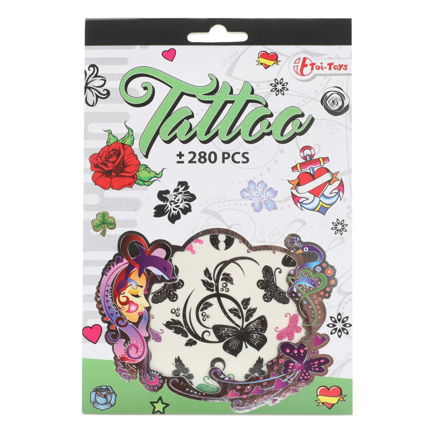 TATTOO Blok s aplikáciou. 280 tetovacích nálepiek 2ks