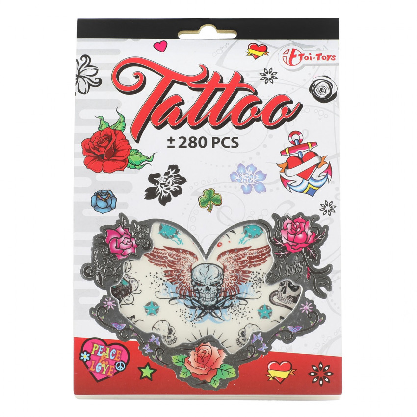 TATTOO Blok s aplikáciou. 280 tetovacích nálepiek 2ks