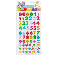 Samolepky číslice 3D 2ks