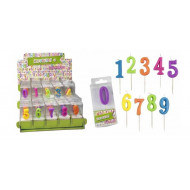 MOVEO Párty tortové sviečky čísla farebné