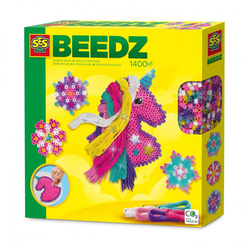 SES Zažehľovacie korálky - ružový jednorožec 1400 ks