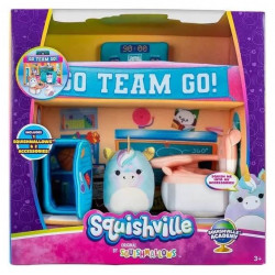 Sada hračiek Squishville SQM0325 Škola, super mäkká hracia súprava s 5 cm minifigúrkou a doplnkami
