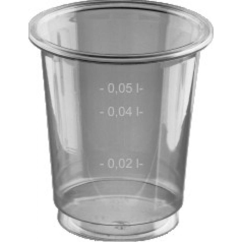  Pohár PET 2cl/4cl/5cl 40ks- s odmerkou