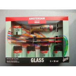 Amsterdam acrylové farby na sklo vysoko transparentné