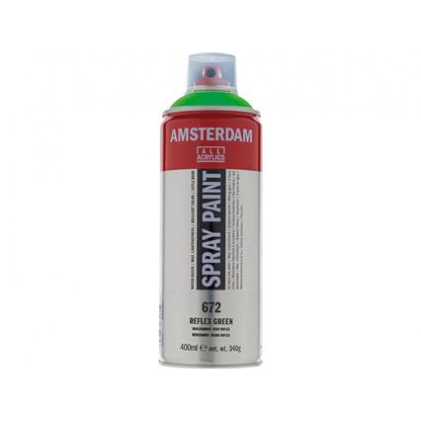 Amsterdam farba v spreji 400ml- 672-reflexná-zelená