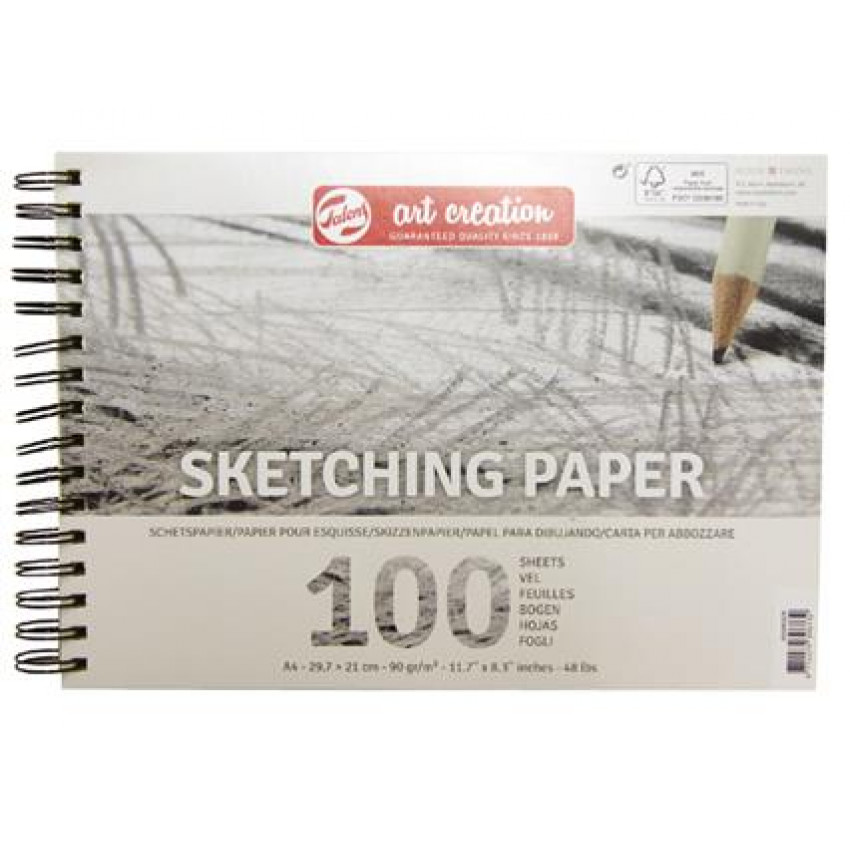 Talens Art Creation Skicár špirála, 100listov, A4, 90gr Talens Art Creation Skicár špirála, 100listov, A4, 90gr