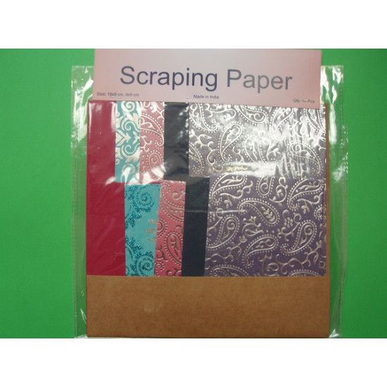 Scraping papier-fialový ornament-mix