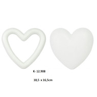 Polystyrénové srdce 18,5 x 16,5 cm